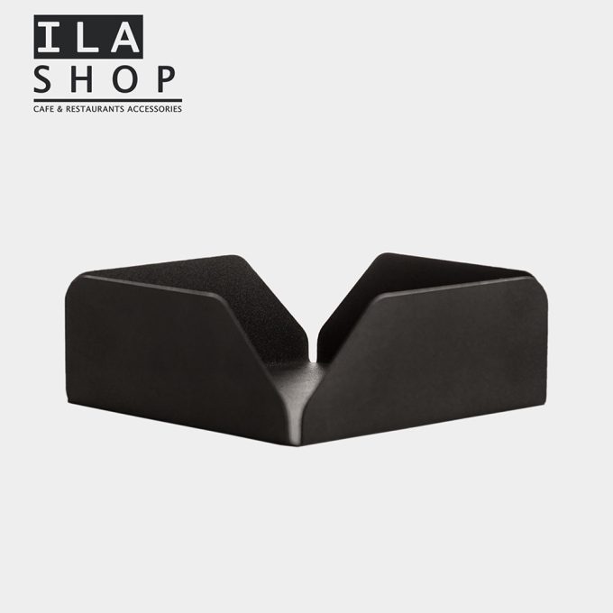 جای دستمال فلزی مربع مشکی یک عددی ایلا - 3
